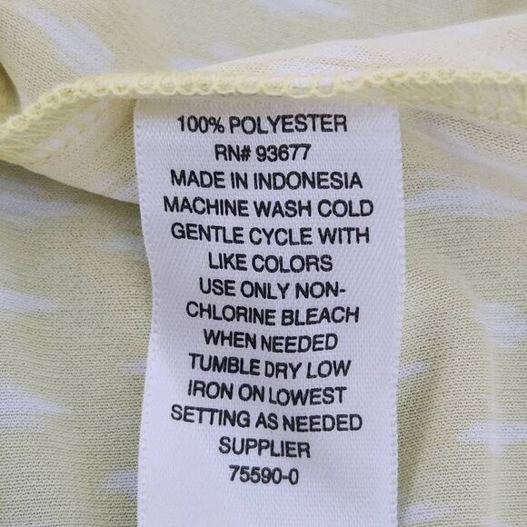 Worthington Yellow Print Halter Style Blouse Size Large NWOT Yellow Print Top - Picture 10 of 11